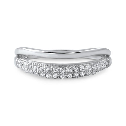 0.35 CTW Sterling Silver Layered Fashion Ring