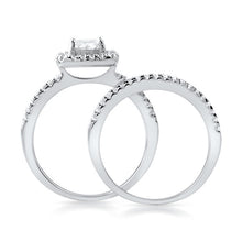 1.00 CTW Cushion Cut CZ Bridal Ring Set