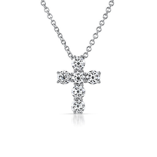 0.65 Carat Mini CZ Cross Necklace Set