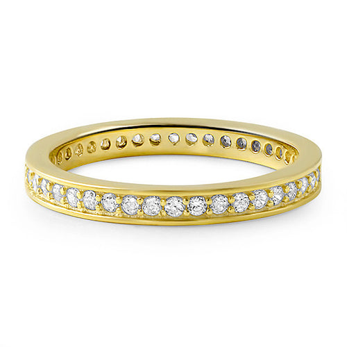 0.65 CTW Gold Tone CZ Eternity Band