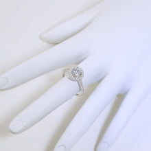 1.20 Carat Sterling Silver Classic Halo CZ Ring