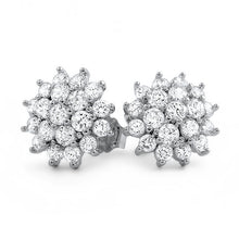 1.4 CTW Simulated Diamond Flower Earrings