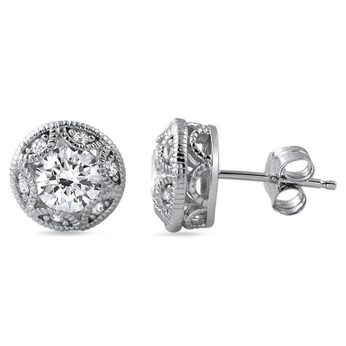 1.20 CTW Vintage Heirloom Stud Earrings