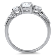 1.35 CTW Silver 3 Stone Pave Engagement Ring Set