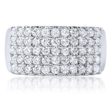 0.90 CTW Pave Set Sterling Silver Fashion Ring