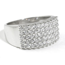 0.90 CTW Pave Set Sterling Silver Fashion Ring